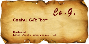 Csehy Gábor névjegykártya